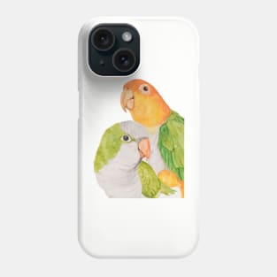 Tropical Caique Quaker Parrot Watercolor Art Phone Case