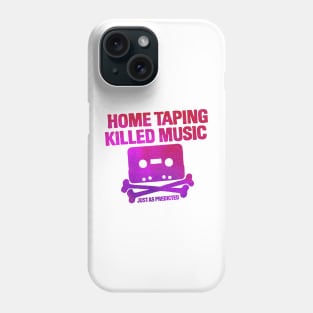 home taping killed music (purplish) Phone Case