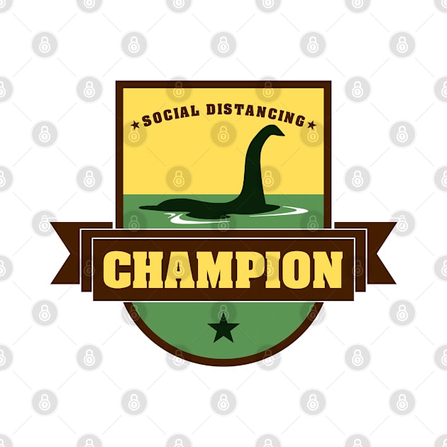 Loch Ness Monster Social Distancing Champ by AngryMongoAff