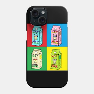 cat milk Pop Art Phone Case