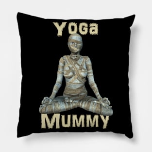 Yoga Mummy Fire Log Pose Pillow