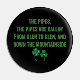 Danny Boy Irish Song Lyric Pin