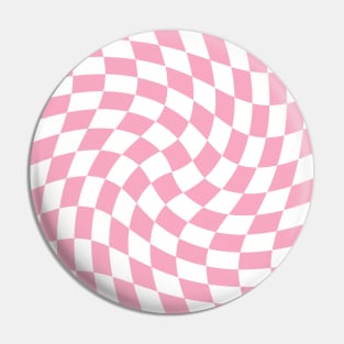 Twisted Checkerboard - Pink and White Pin