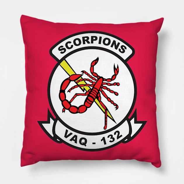 Electronic Attack Squadron 132 (VAQ-132) Scorpions Pillow by Airdale Navy