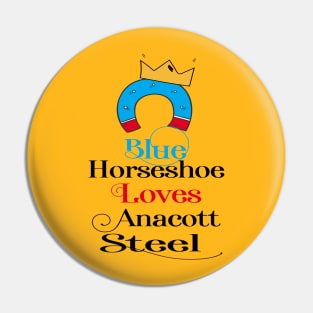 Blue Horesshoe Loves Anacott Steel Pin