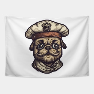 Captain pug Tapestry