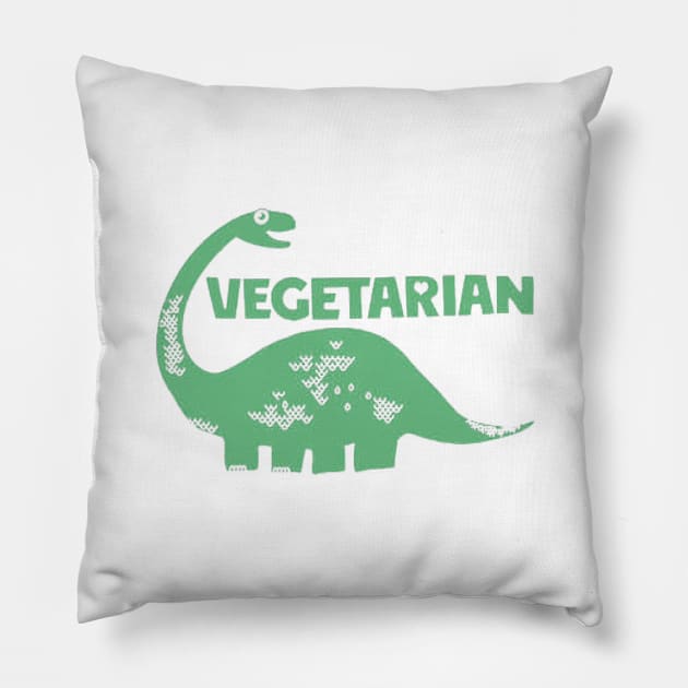 vegetarian long neck dinosaurs Pillow by BerrymanShop