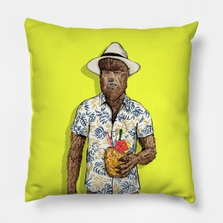 TIki Wolf Man Pillow