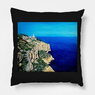 LIGHTHOUSE AT CABO LA NAO JAVEA SPAIN FROM AMBOLO Pillow