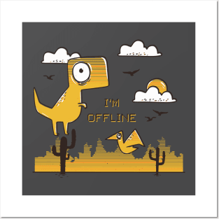 I'm Offline Dinosaur Game Poster for Sale by TCDream