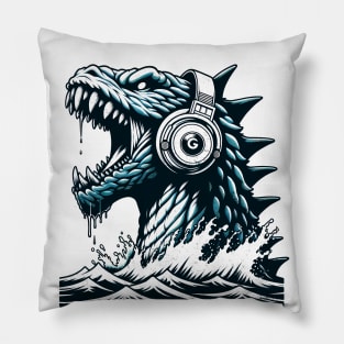 Godzilla Beats: Anime and Manga Lover Tee Pillow
