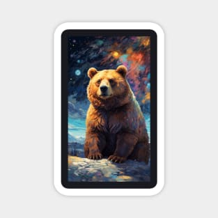 Grizzly Bear Painting Magnet