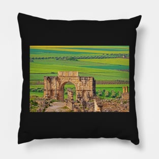 Volubilis Arch & Countryside. Pillow