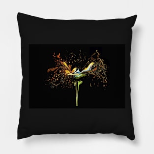 Abstract Iris Flower Digital Painting Pillow