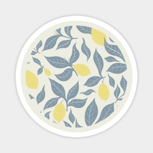 Summer Lemon Pattern Magnet