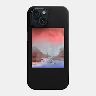 Peaceful Stormy Ocean Shoreline Phone Case