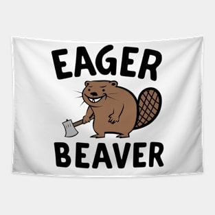 Eager Beaver Vibes Only Tapestry