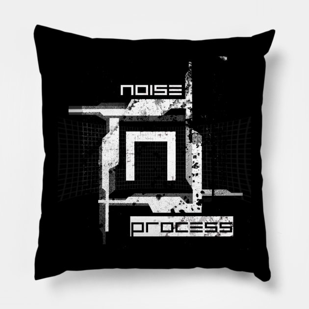 Noise Process logo Pillow by soillodge