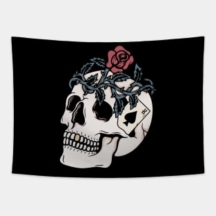 Skull and rose Tapestry