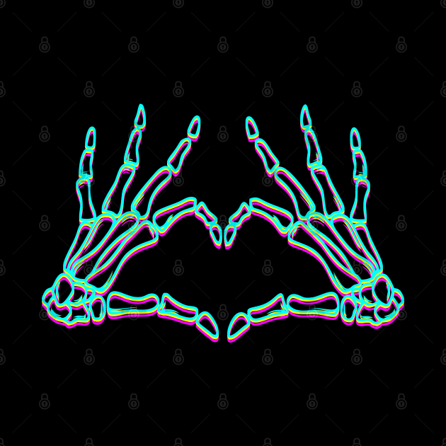 skull hand love by Mad77store