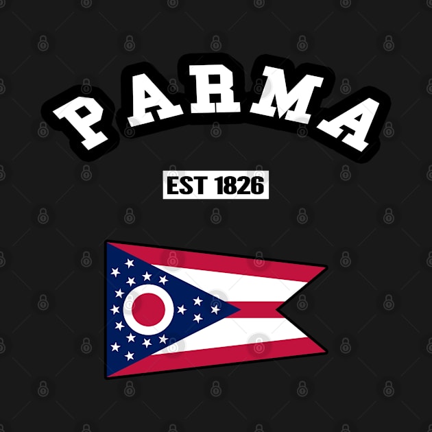 🏹 Parma Ohio Strong, Buckeye State Flag, Est 1826, City Pride by Pixoplanet