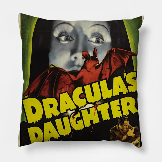 DRACULA'S DAUGHTER - Vampire - 1936 Pillow by silentandprecodehorror