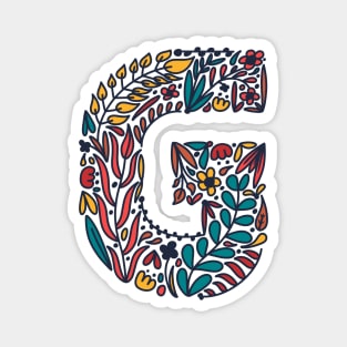 Tropical Letter G Magnet