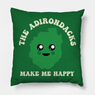 Kawaii Adirondacks Make Me Happy Hiking High Peaks Mountains Pillow