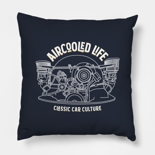 Aircooled Life - Classic Car Culture Pillow by Aircooled Life