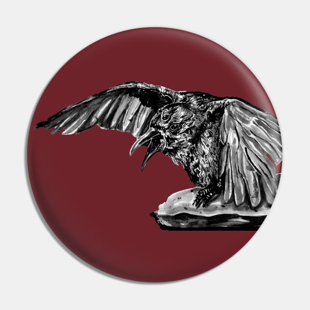 Omniscient Raven Pin by DStathers