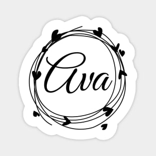 Ava name cute design Magnet