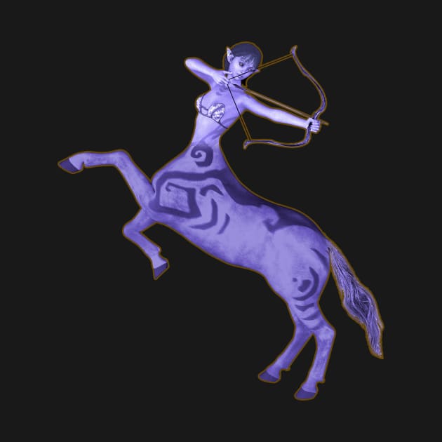 Sagittarius woman girl centaur with bow and arrow by Fantasyart123