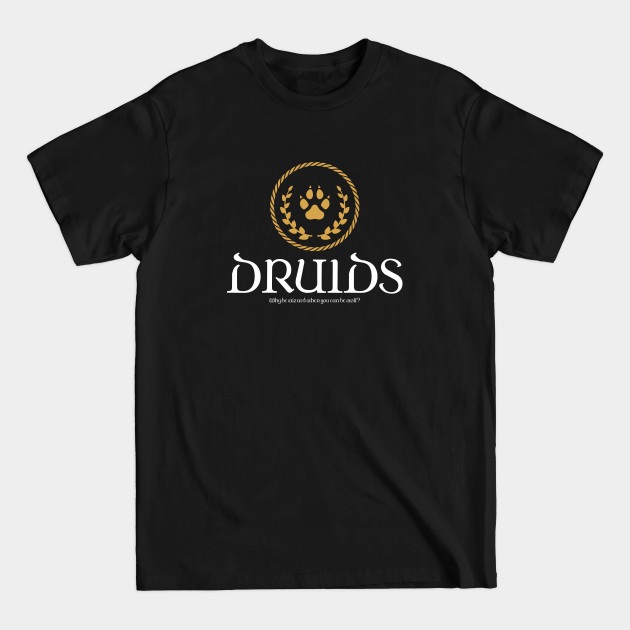 Disover Druids Wolf Emblem Tabletop RPG Gaming - Dungeons And Dragons - T-Shirt