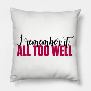 All Too Well Lyric Taylor Swift Pillow