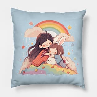 girl and boy Pillow