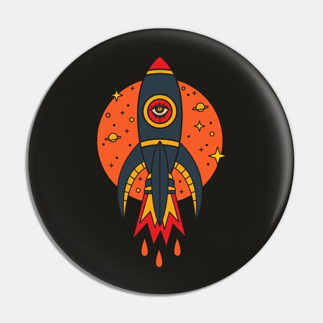 Rocketship Pin by DirtyWolf