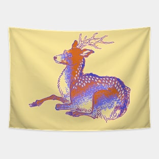 Splatter Art Deer Tapestry