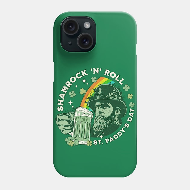 St Patricks Day Shamrock n Roll Phone Case by Barts Arts