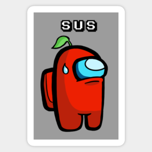 Sus Among Us Among Us Sticker Teepublic