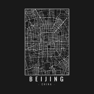 Beijing China Minimalist Map T-Shirt