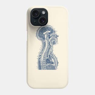 Upper Body Diagram - Vintage Anatomy Phone Case