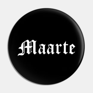 MAARTE FILIPINO WORD WHITE Pin