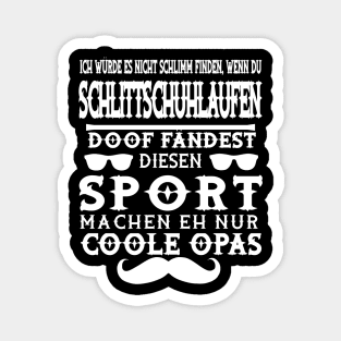 Schlittschuh Eiskunstlauf Eis Opa Alter Mann Magnet