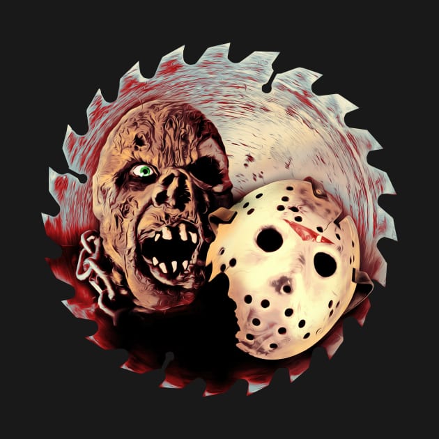 Jason Voorhees Unmasked with Saw by JDTee