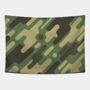 Camouflage Pattern 7, military pattern, green camo camping design Tapestry