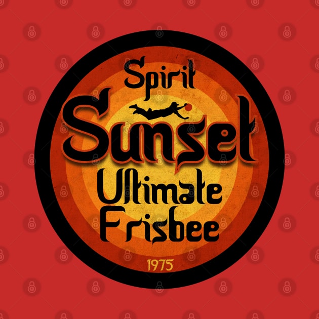 Ultimate Frisbee Sunset 1975 by CTShirts