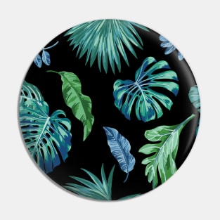 Blue and green Leaves Pin