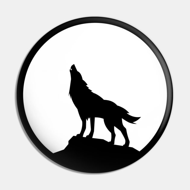 wolf and moon Pin by jjsealion