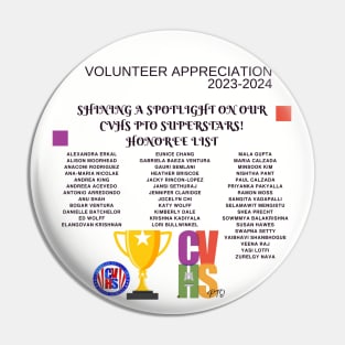 Volunteer appreciation 23-24 Honorees Pin