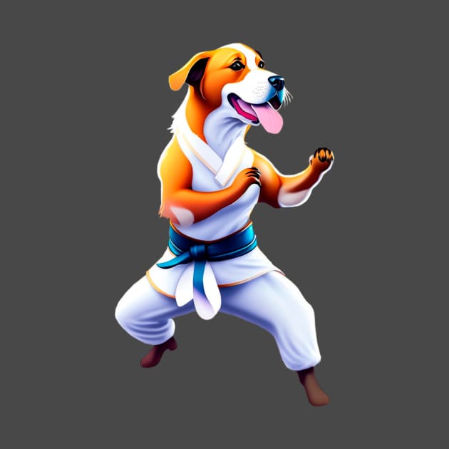 Dog, fight kung fu by enyeniarts